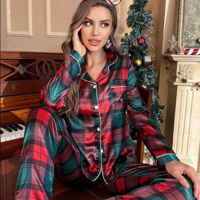 Autumn And Winter Long Sleeve Christmas 3d Digital Printing Pajamas Set