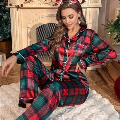 Autumn And Winter Long Sleeve Christmas 3d Digital Printing Pajamas Set