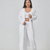Cozy Pajama Set, 3 Piece Lounge Set, Cute Loungewear, Warm Suit Sets, Matching Set, Lounge Set, 3 Piece Pant Sets, Women Winter Dress
