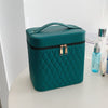 Rhombus-Embroidery Double-layer Make-up Storage Bags