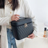 Rhombus-Embroidery Double-layer Make-up Storage Bags