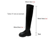 Thick Sole Knee High Boots For Women Chunky Heel Black Long Boots Leather Knight Boots Fashion Winter Shoes