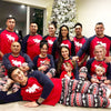 Christmas elk print family pajamas