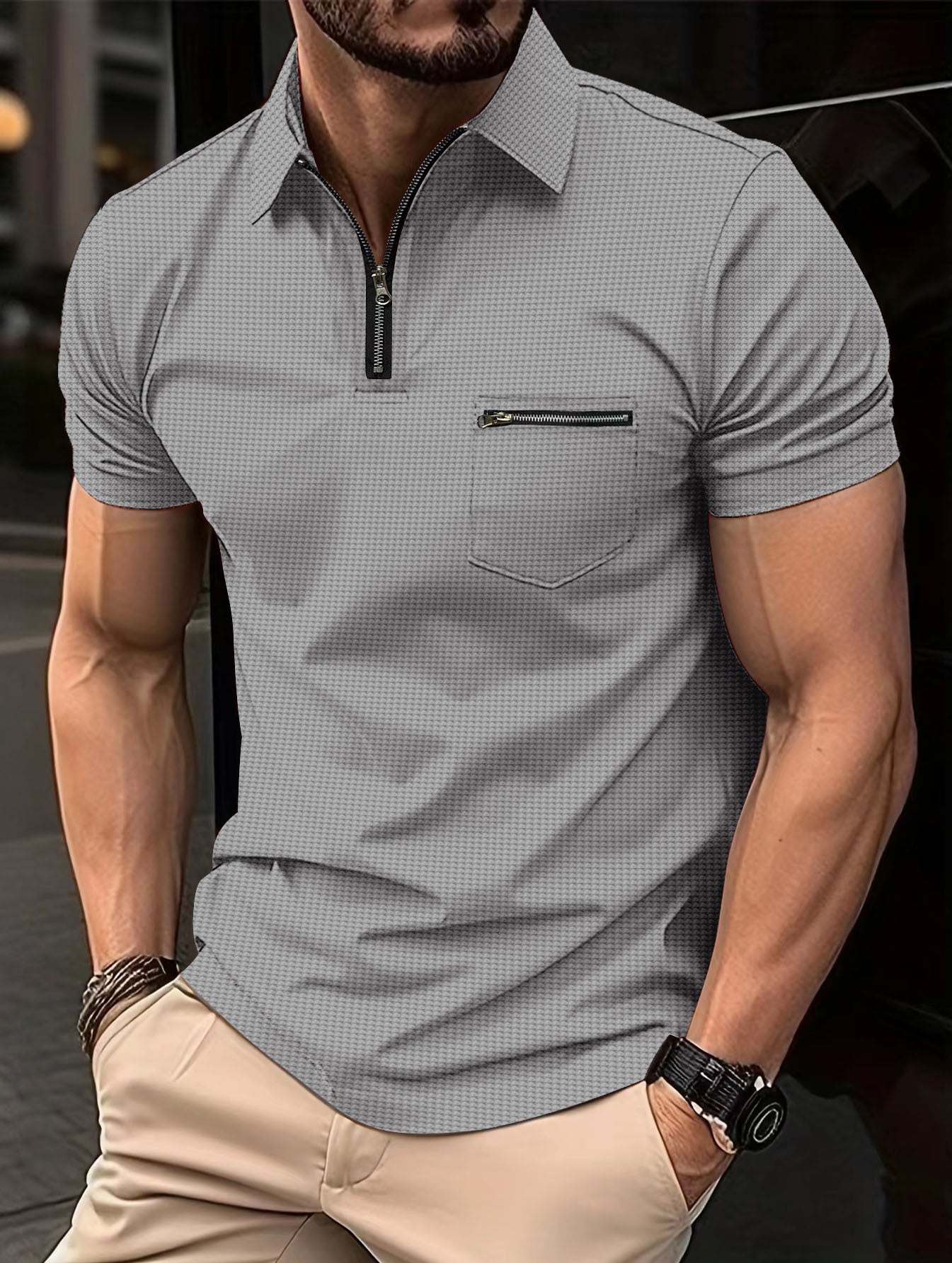 Men's Polo Lapel Sweatshirt