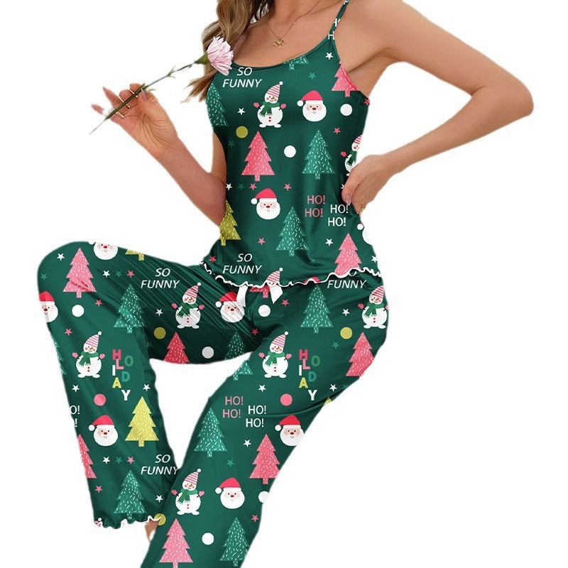 Women's Christmas Long Pajamas Thickness Thin