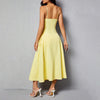 Spaghetti Straps Waist-tight Long Dress