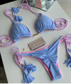 Triangle Braided Bikini Swimsuit