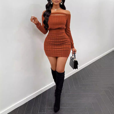 Newbie Hollow Sexy Long Sleeve Dress