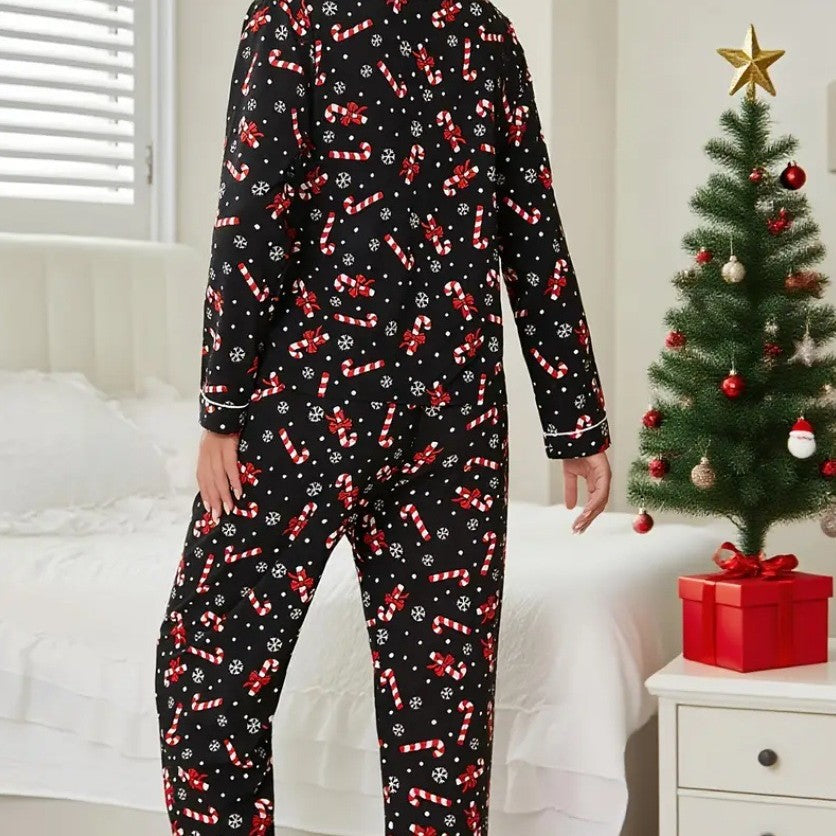 Autumn And Winter Long Sleeve Christmas 3d Digital Printing Pajamas Set