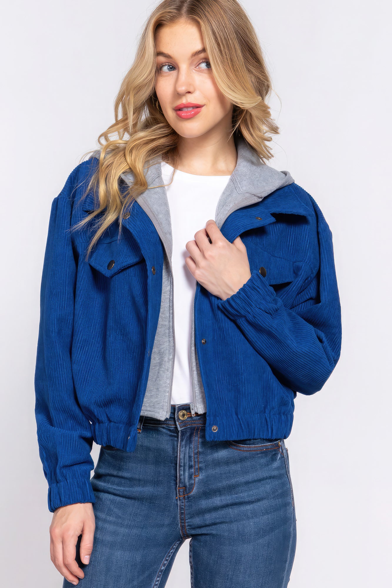 Hoodie Corduroy Jacket