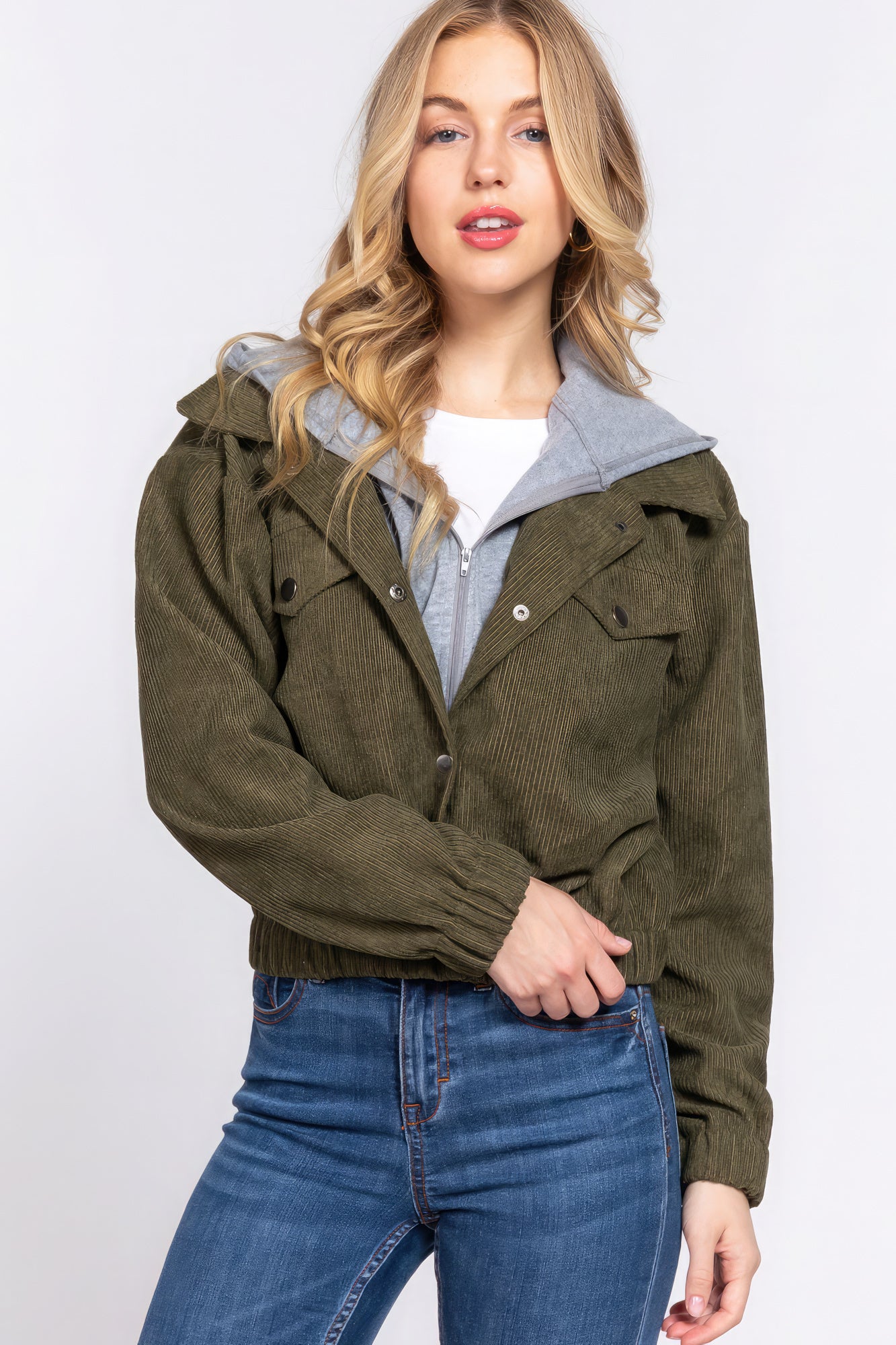 Hoodie Corduroy Jacket