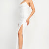 Sequin Back-crisscross Tie Slit Dress