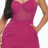 Mesh Insert Cup Wide Leg Jumpsuit