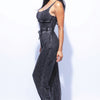 Washed Jumpsuit With Adjustable Ankle