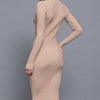 Long Sleeve High Neck Sweater Long Dress
