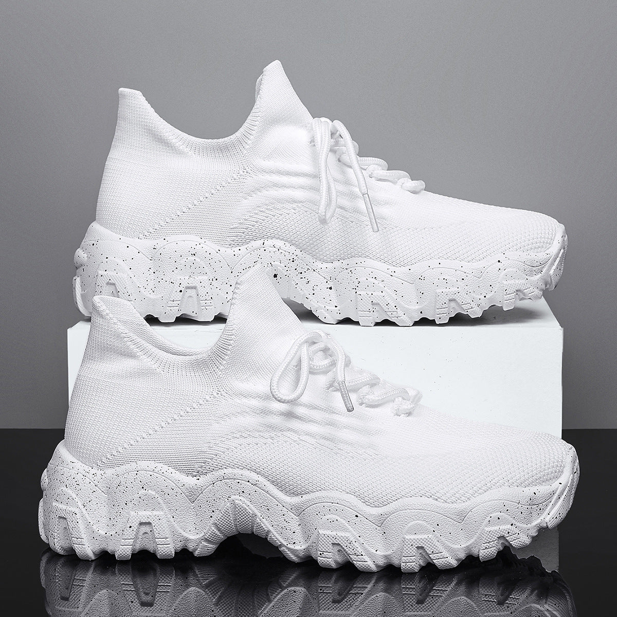 Simple Fly Woven Sock Shoes