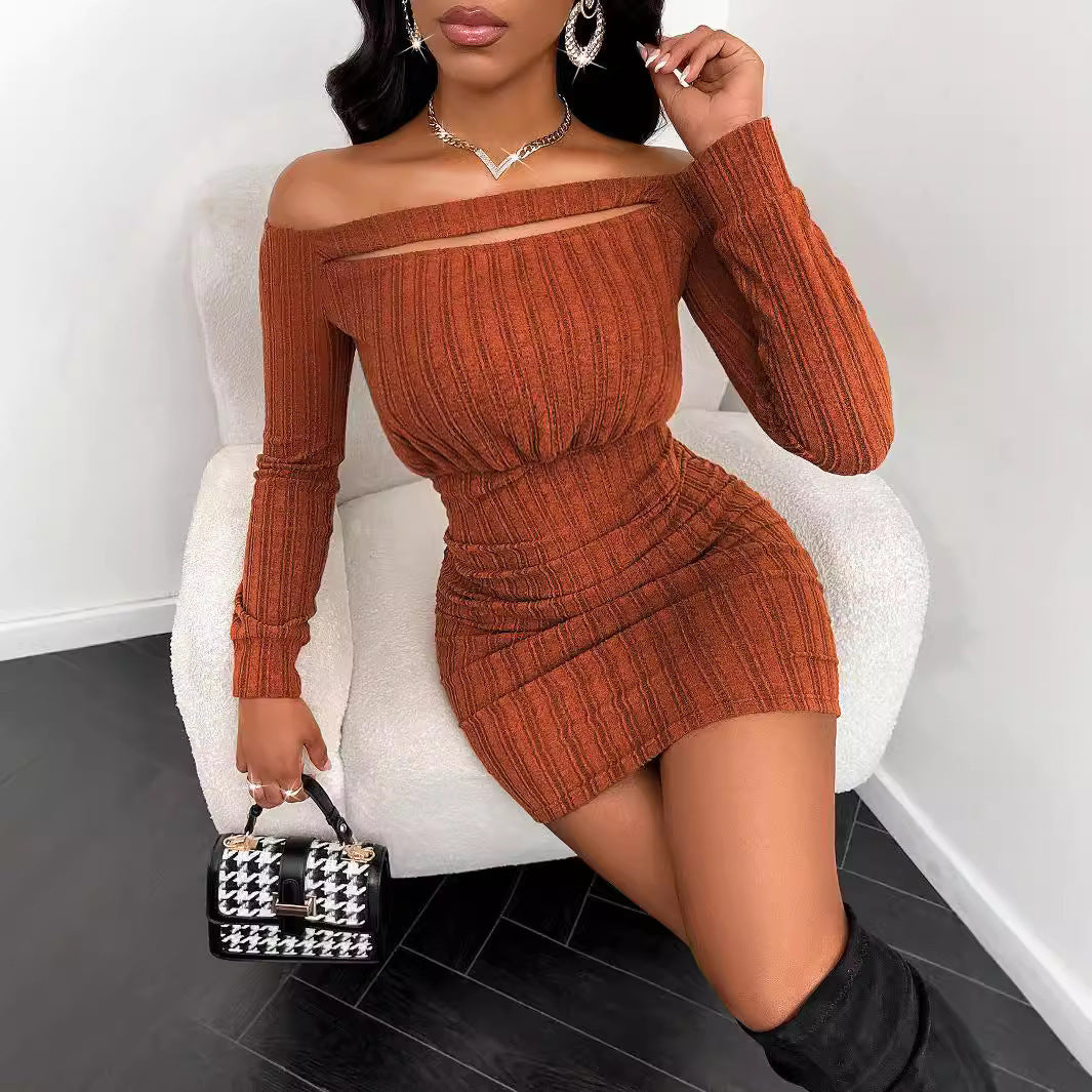 Newbie Hollow Sexy Long Sleeve Dress