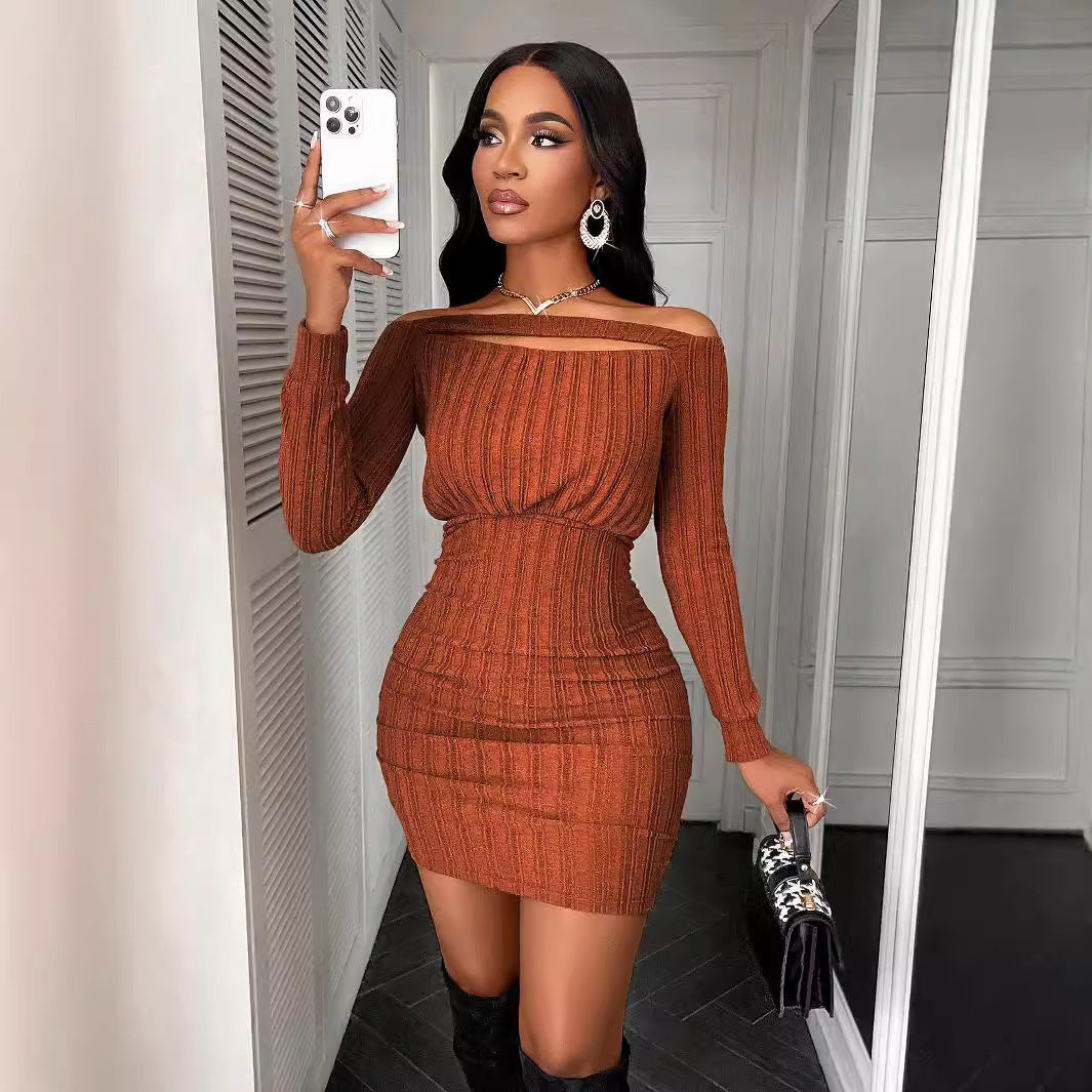 Newbie Hollow Sexy Long Sleeve Dress