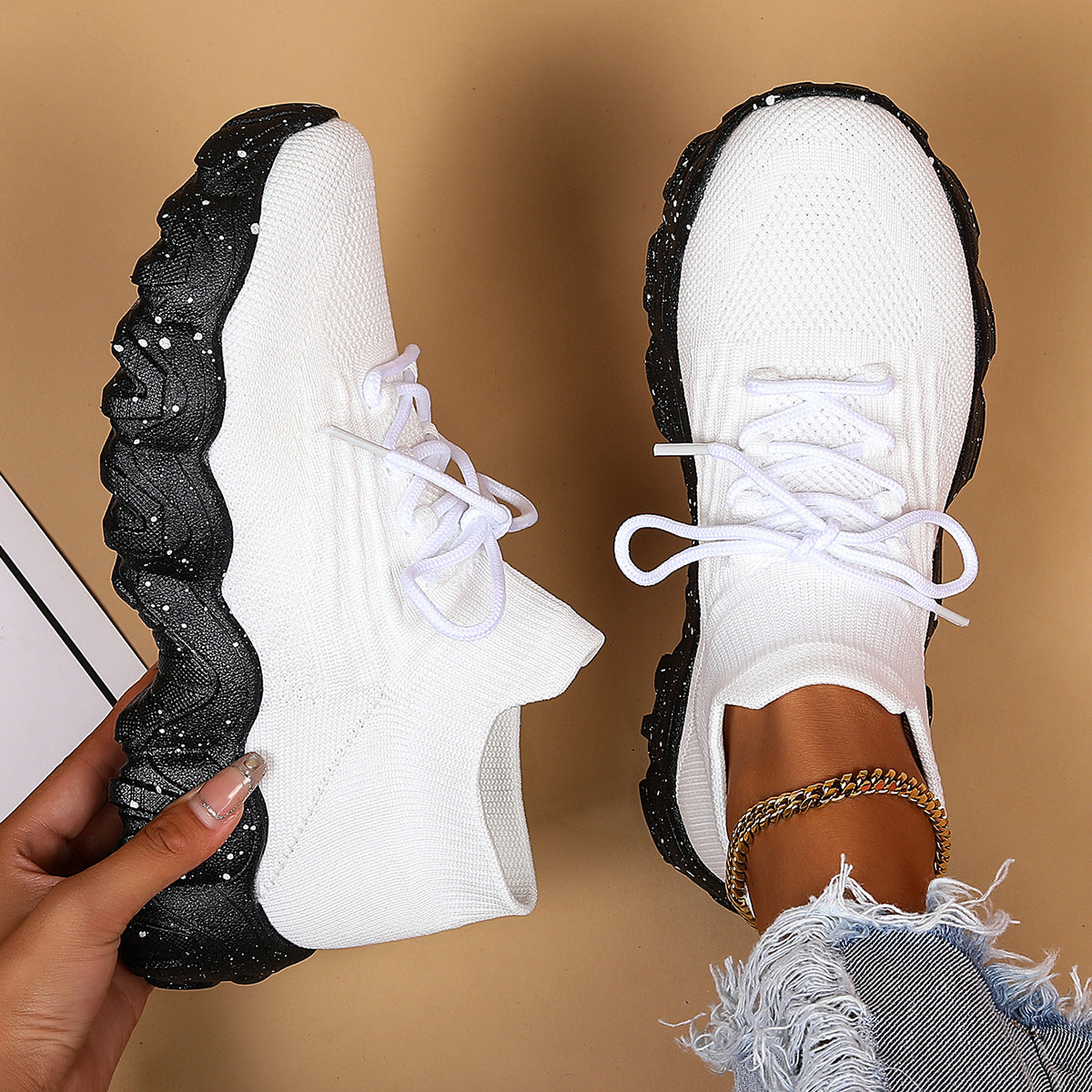 Simple Fly Woven Sock Shoes