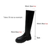 Thick Sole Knee High Boots For Women Chunky Heel Black Long Boots Leather Knight Boots Fashion Winter Shoes